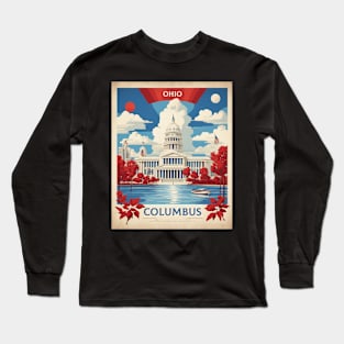 Columbus Ohio United States of America Tourism Vintage Poster Long Sleeve T-Shirt